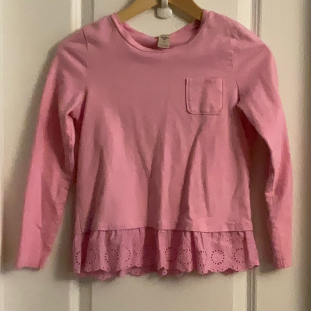OshKosh Girl's Pink Long Sleeve Peplum Top
